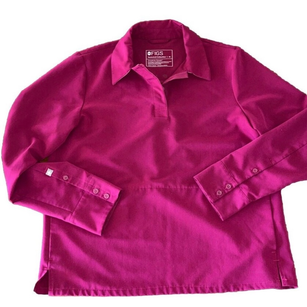 Figs Pink Long Sleeve Shirt